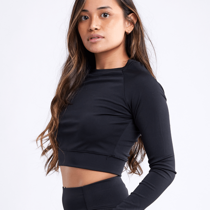 Long-Sleeve Crop Top