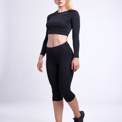 Long-Sleeve Crop Top