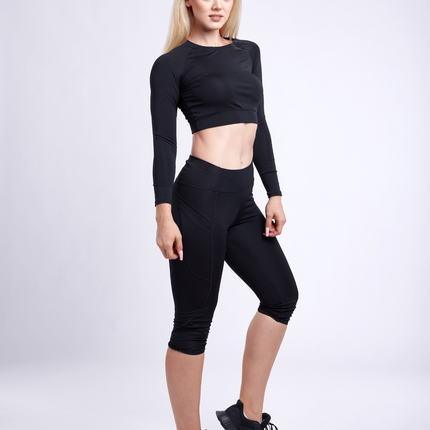Long-Sleeve Crop Top