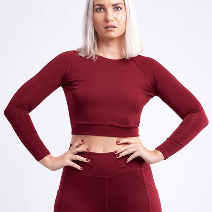 Long-Sleeve Crop Top