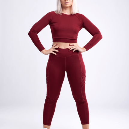 Long-Sleeve Crop Top