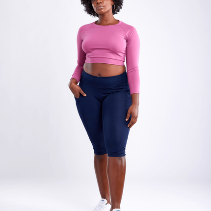 Long-Sleeve Crop Top