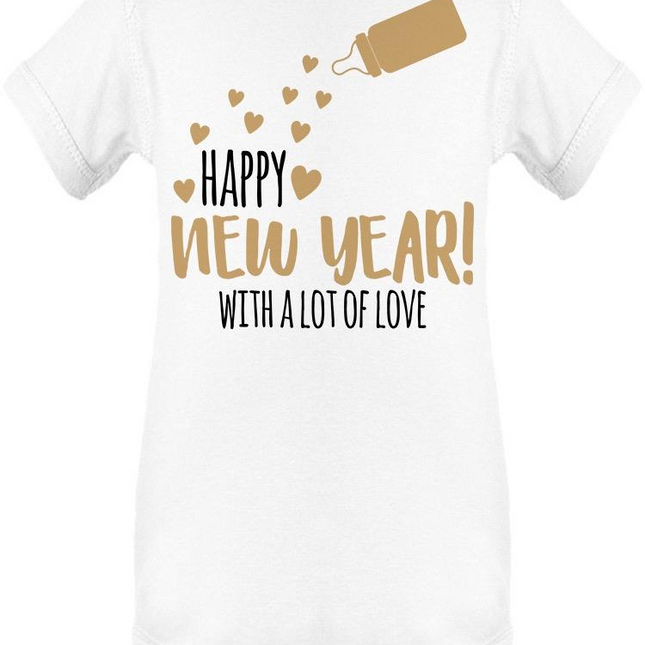 Happy New Year With Some Love Baby's Bodysuit