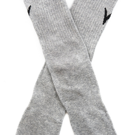V-Toe Athletic Flip-Flop Tabi Big Toe Crew Socks - Light Gray