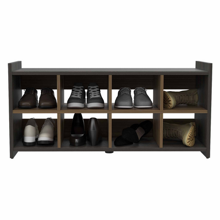 Modena Entryway Stackable Storage Unit, Eight Cubbies For Shoes, Eight Shoes Capacity