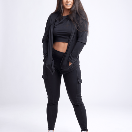High-Waisted Leggings with Side Cargo Pockets