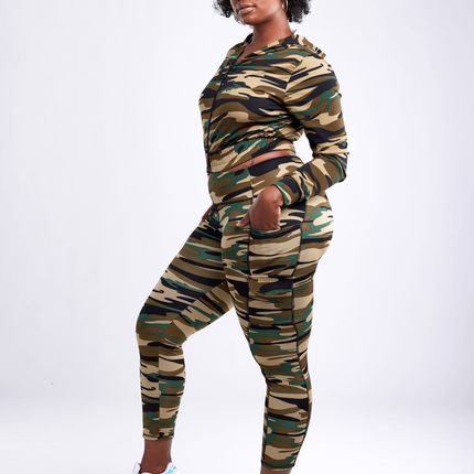 High-Waisted Leggings with Side Cargo Pockets
