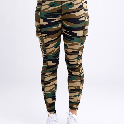 High-Waisted Leggings with Side Cargo Pockets