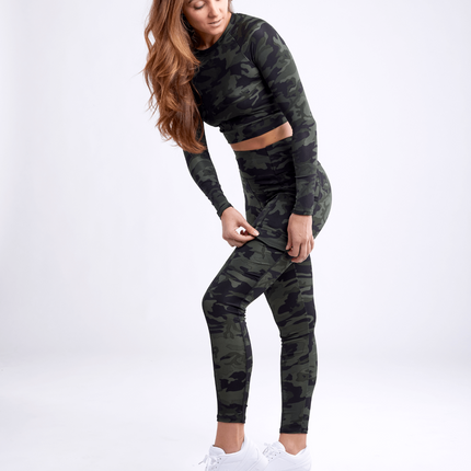 High-Waisted Leggings with Side Cargo Pockets