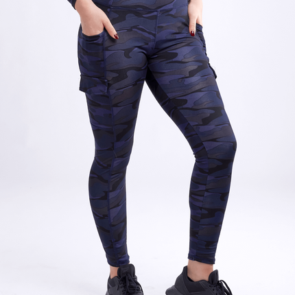 High-Waisted Leggings with Side Cargo Pockets