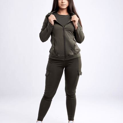 High-Waisted Leggings with Side Cargo Pockets
