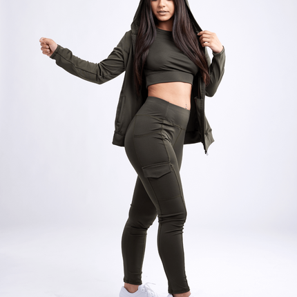 High-Waisted Leggings with Side Cargo Pockets