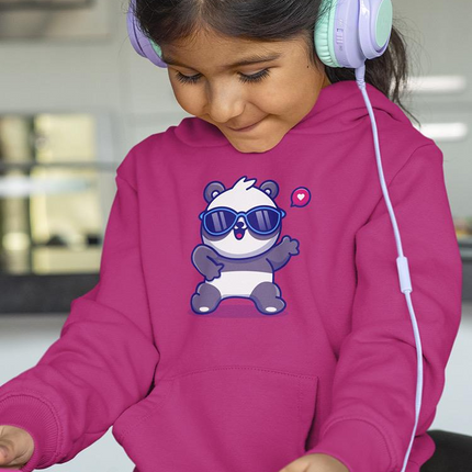 Cute Cool Panda W Sunglasses Hoodie -Image by Shutterstock