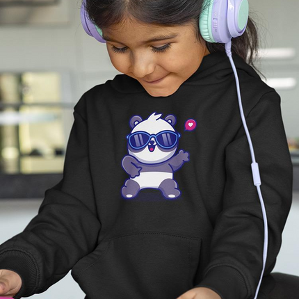 Cute Cool Panda W Sunglasses Hoodie -Image by Shutterstock