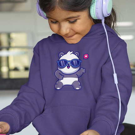 Cute Cool Panda W Sunglasses Hoodie -Image by Shutterstock