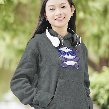 Cute Cool Panda W Sunglasses Hoodie -Image by Shutterstock