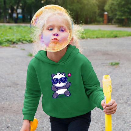 Cute Cool Panda W Sunglasses Hoodie -Image by Shutterstock