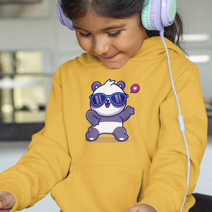 Cute Cool Panda W Sunglasses Hoodie -Image by Shutterstock