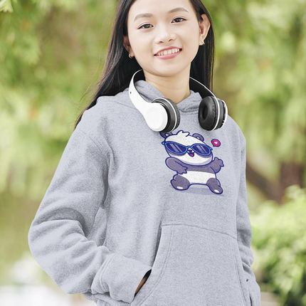 Cute Cool Panda W Sunglasses Hoodie -Image by Shutterstock