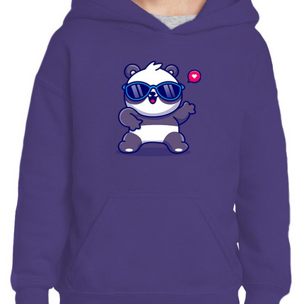 Cute Cool Panda W Sunglasses Hoodie -Image by Shutterstock