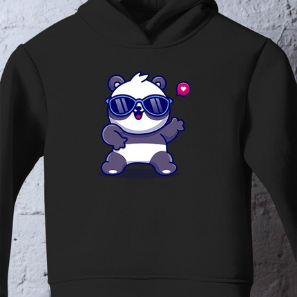 Cute Cool Panda W Sunglasses Hoodie -Image by Shutterstock