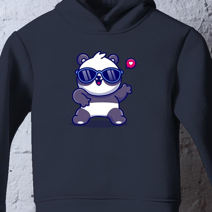 Cute Cool Panda W Sunglasses Hoodie -Image by Shutterstock