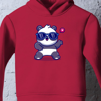 Cute Cool Panda W Sunglasses Hoodie -Image by Shutterstock