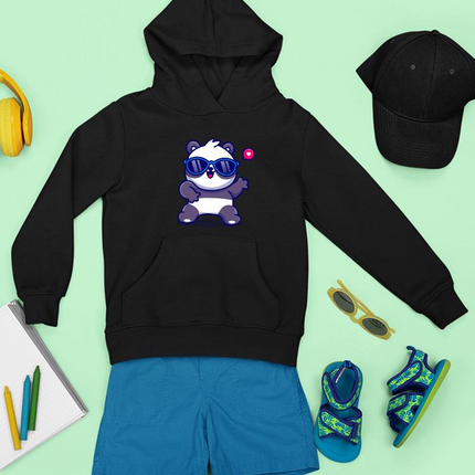 Cute Cool Panda W Sunglasses Hoodie -Image by Shutterstock