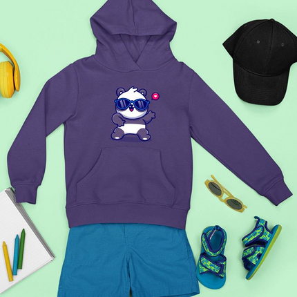 Cute Cool Panda W Sunglasses Hoodie -Image by Shutterstock
