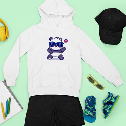 Cute Cool Panda W Sunglasses Hoodie -Image by Shutterstock
