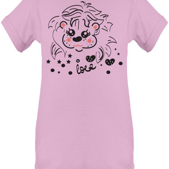 Sketch Of Cute Baby Lion Bodysuit Baby's -Image by Shutterstock