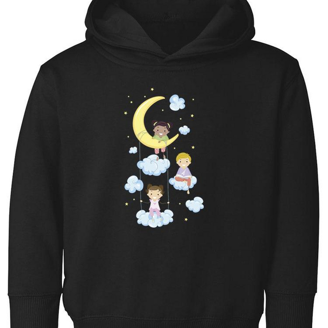Kids On Clouds With Moon Hoodie -Image by Shutterstock