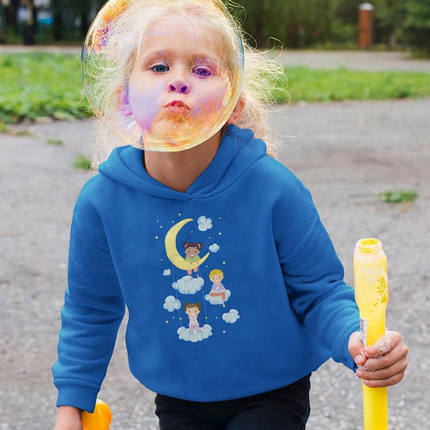 Kids On Clouds With Moon Hoodie -Image by Shutterstock