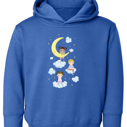 Kids On Clouds With Moon Hoodie -Image by Shutterstock