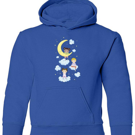Kids On Clouds With Moon Hoodie -Image by Shutterstock