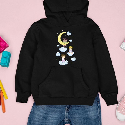 Kids On Clouds With Moon Hoodie -Image by Shutterstock