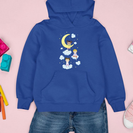 Kids On Clouds With Moon Hoodie -Image by Shutterstock