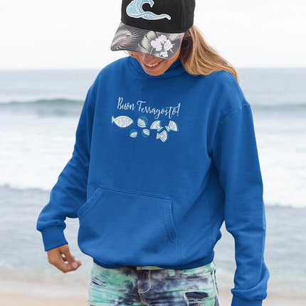 Buon Ferragosto Seafood Doodles Hoodie -Image by Shutterstock