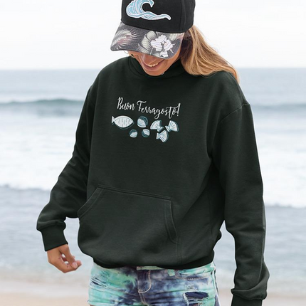 Buon Ferragosto Seafood Doodles Hoodie -Image by Shutterstock