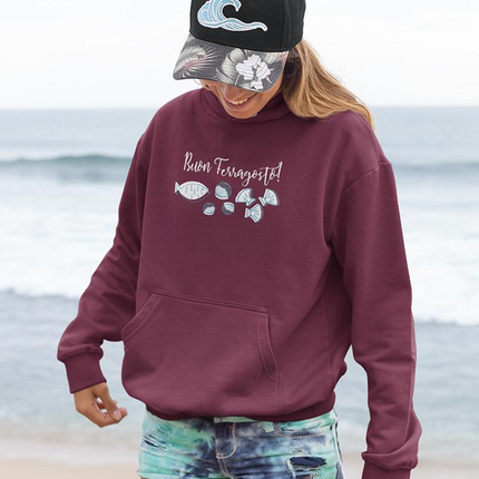 Buon Ferragosto Seafood Doodles Hoodie -Image by Shutterstock
