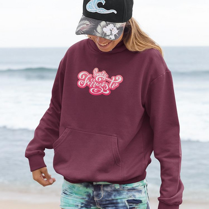 Buon Ferragosto Red Lettering Hoodie -Image by Shutterstock