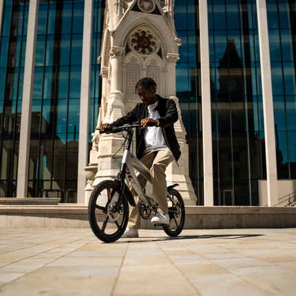 The Official Racing White E-Bike with Built-in Speakers & Bluetooth (Range up to 60km)