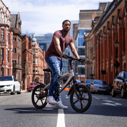 The Official Solar Beam Yellow E-Bike with Built-in Speakers & Bluetooth (Range up to 60km)