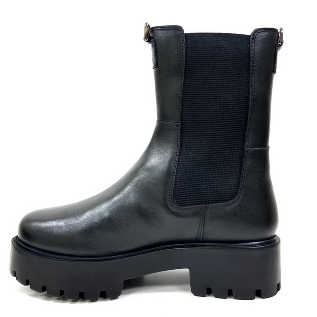 Luna Black Mid Calf Chelsea
