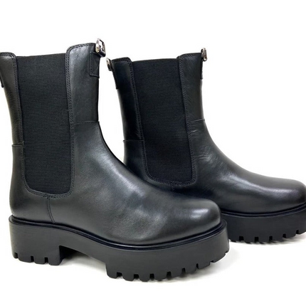 Luna Black Mid Calf Chelsea
