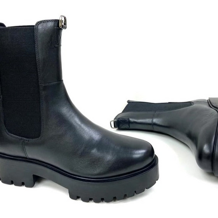 Luna Black Mid Calf Chelsea