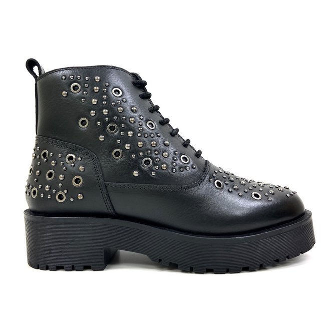 Robyn Black Studded Bootie