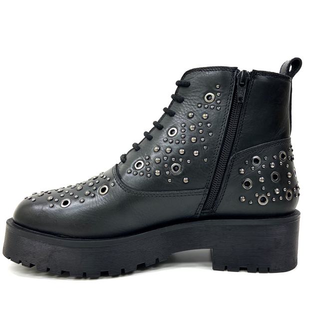 Robyn Black Studded Bootie