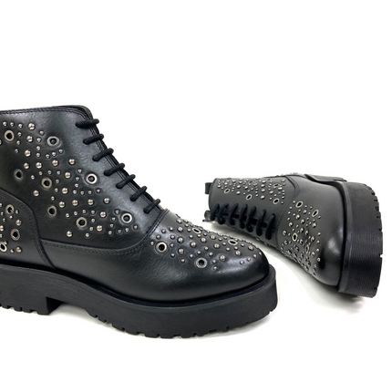Robyn Black Studded Bootie