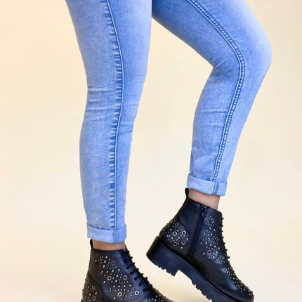 Robyn Black Studded Bootie